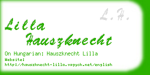 lilla hauszknecht business card